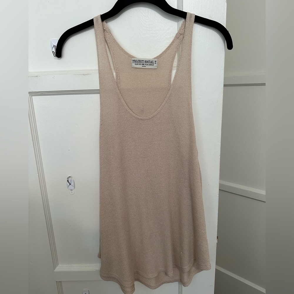 Project Social T Cream Tank Top